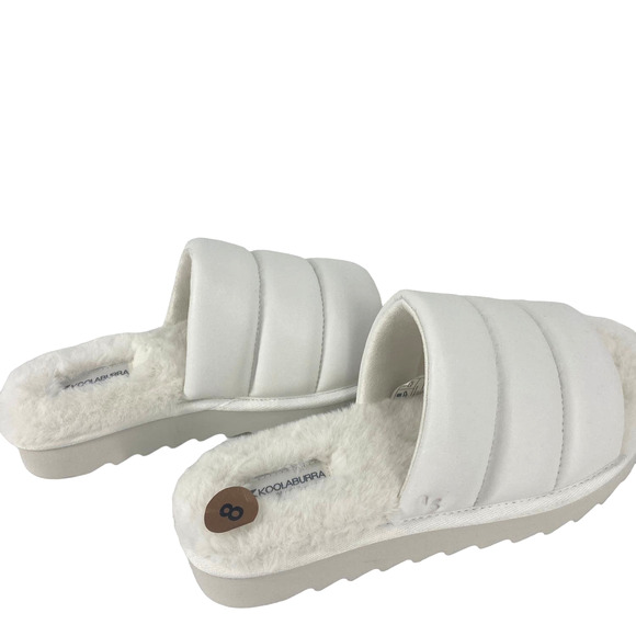 UGG Koolaburra Women's White BRB Slides Size 8 NEW Without Box - Picture 6 of 6